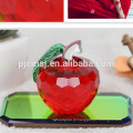 Alta Qualidade Decorativa Crystal Glass Apple para Presentes ZWM046